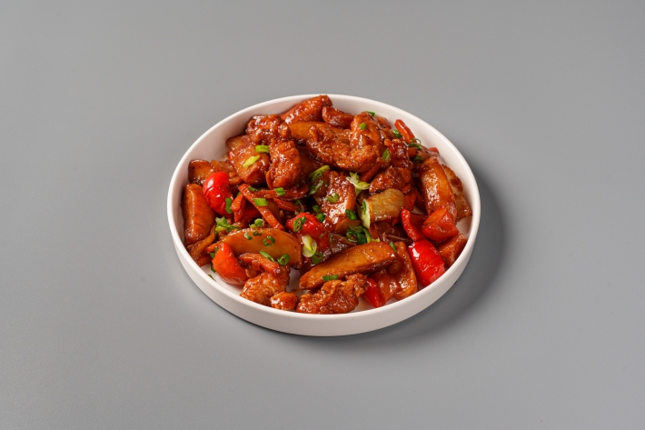 Фото Картофель с мясом и овощами