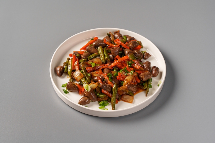 Фото Сердечки с овощами в китайском соусе